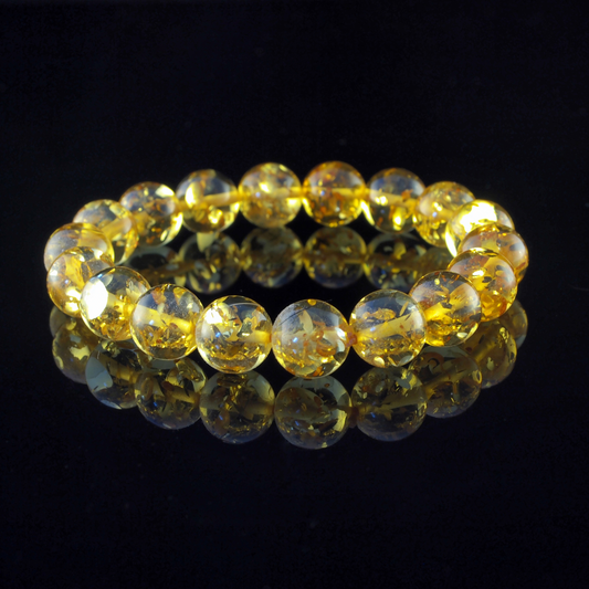 Yellow Color Beads Bracelet for Men & Women (BRA0213)
