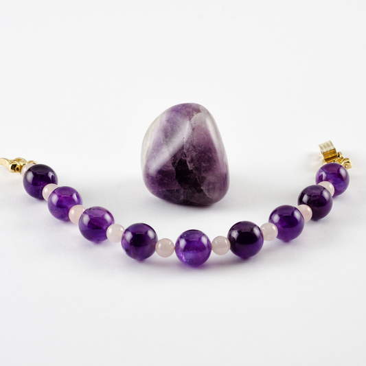 Purple Color Beads Bracelet for Men & Women (BRA0214)