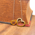 18K Yellow Gold Pendant Double Hearts (PEN0112)