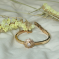 Gold 18K Handcrafted Bracelet with White Stone for Women (BRA0218)