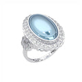 Blue Topaz Rings Galila White Gold