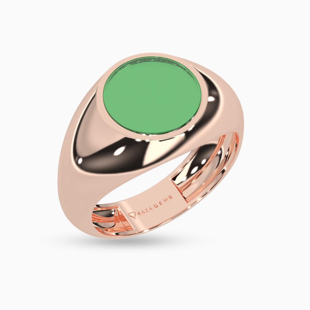 Green Jade Ring Kehkeshan 18k Rose Gold