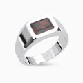 Ruby  Ring Amal Silver