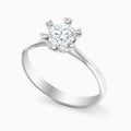 Natural Pure Moissanite or Zircon Ring in Pure Silver (Chandi)