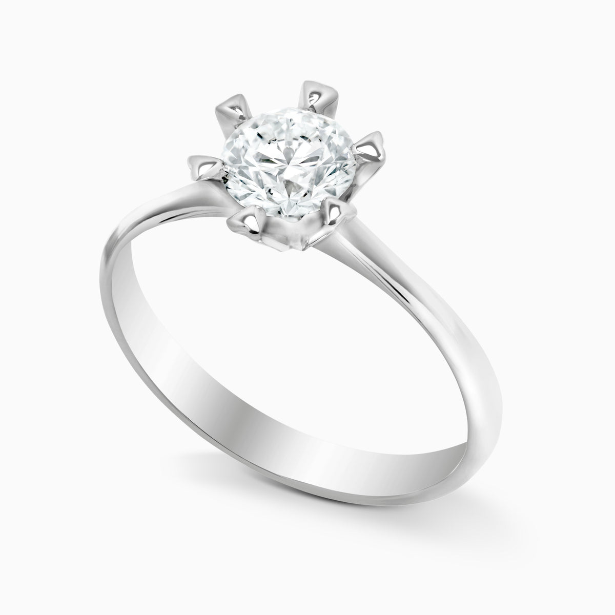 Natural Pure Moissanite or Zircon Ring in Pure Silver (Chandi)