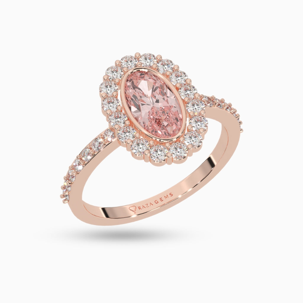 Pink Morganite Rings Azra Rose Gold