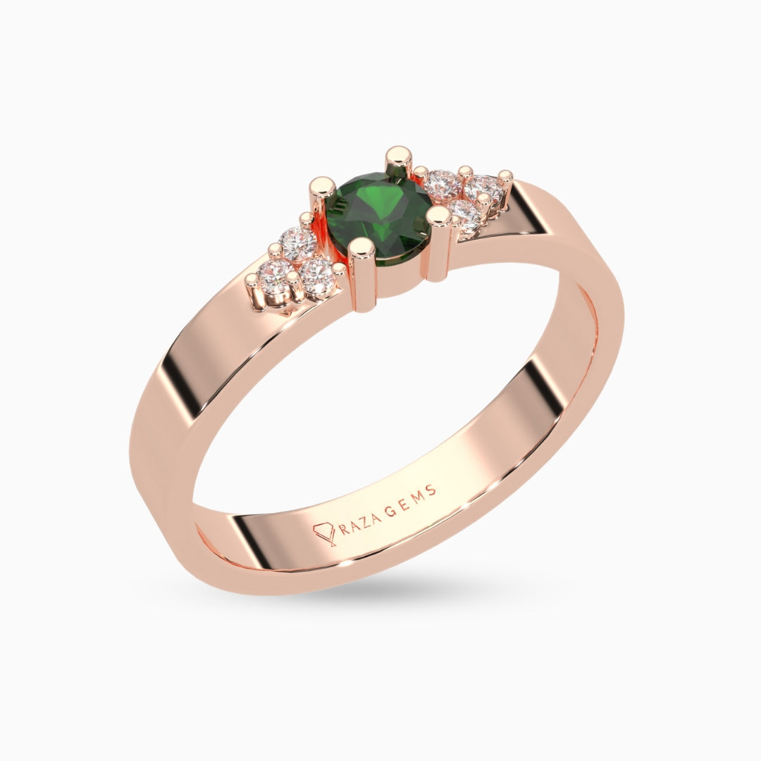 Emerald Rings Karima Rose Gold