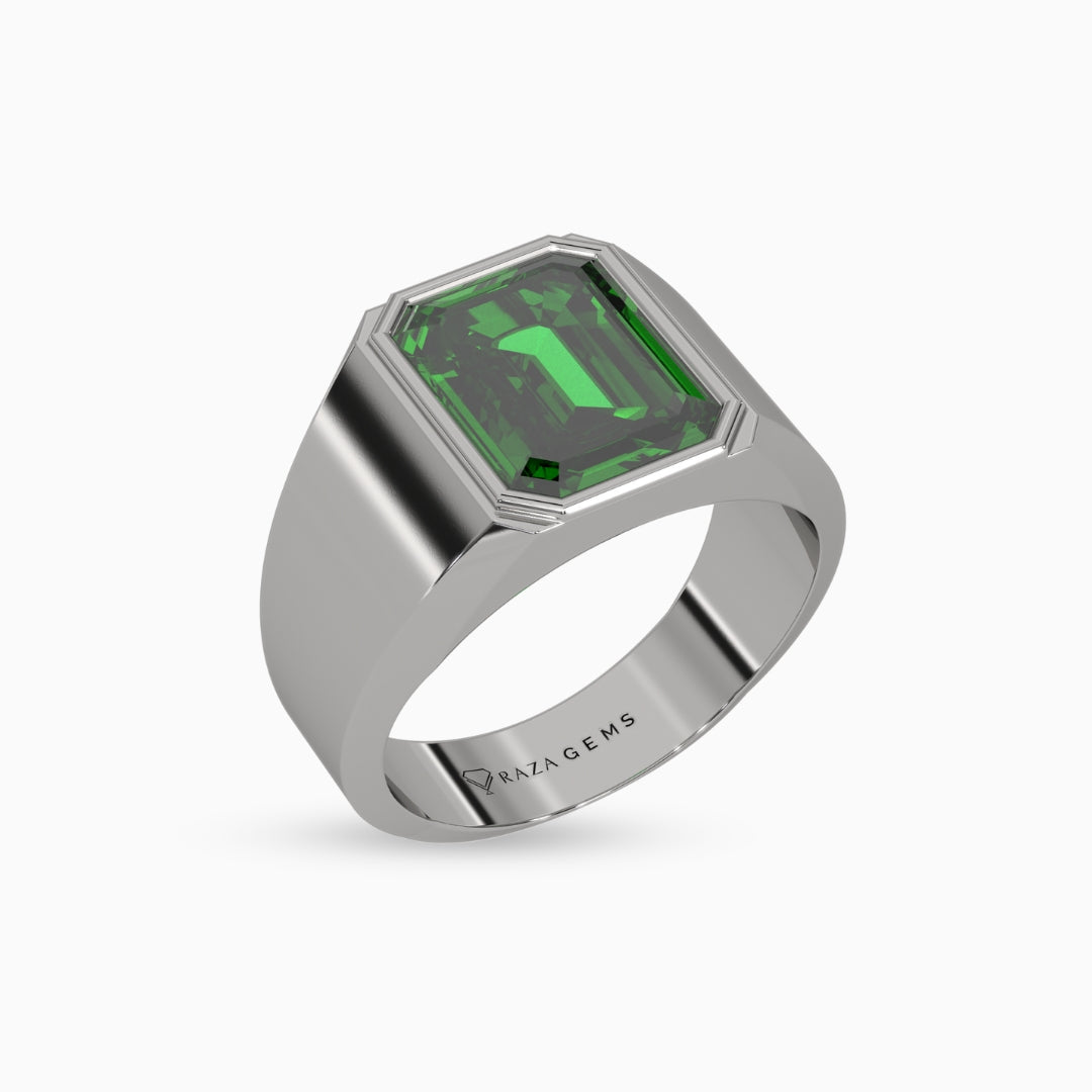 Emerald Rings for Men Hassan Silver 925