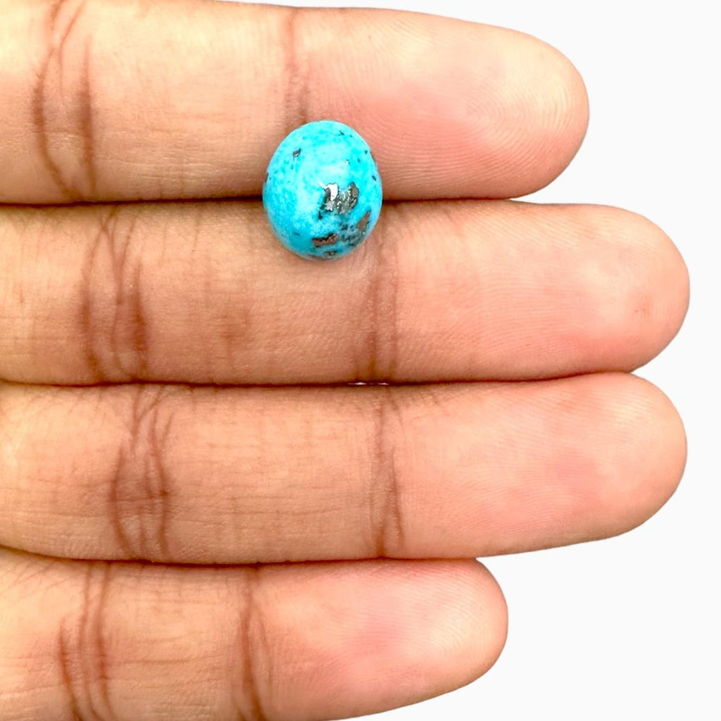 Natural Persian Turquoise 5.33 Carats Oval Cabochon Shape (12X10mm )