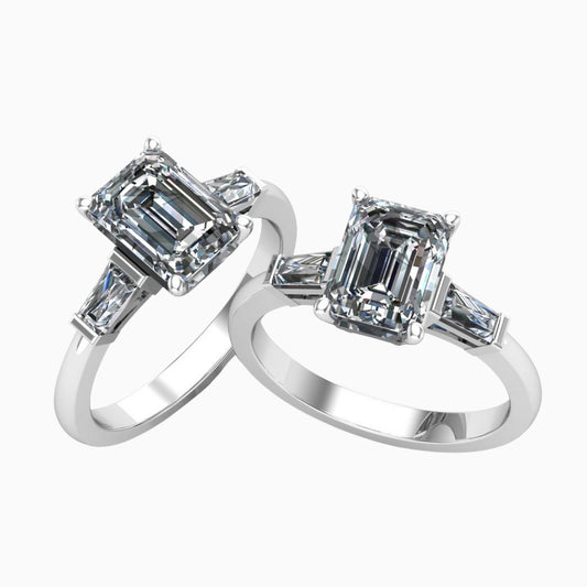 Couple Love Rings Moissanite Rings in Silver  925 (RING0056)