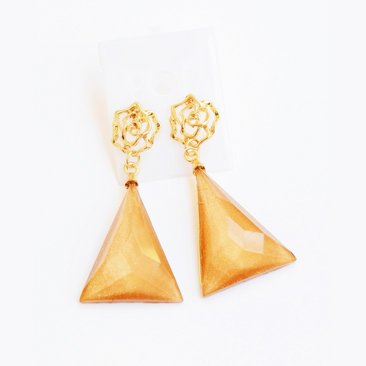 Natural Citrine Stone In 18K Yellow Gold Earrings for Women (EAR0700)