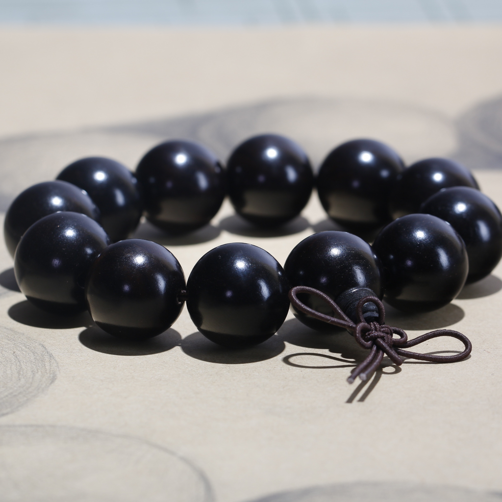 Black Color Beads Bracelet for Men & Women (BRA0208)