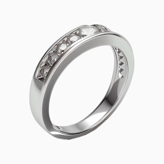 Handcrafted Moissanite Stone Ring in Silver 925 (RING0057)