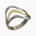 18K Yellow Gold & 18K white Gold /Mix Shape Ring women(RING0060)