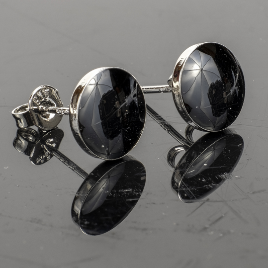 Black Onyx Stone In Pure Silver 925 Set of Earrings for Girls & Women (EAR0780)