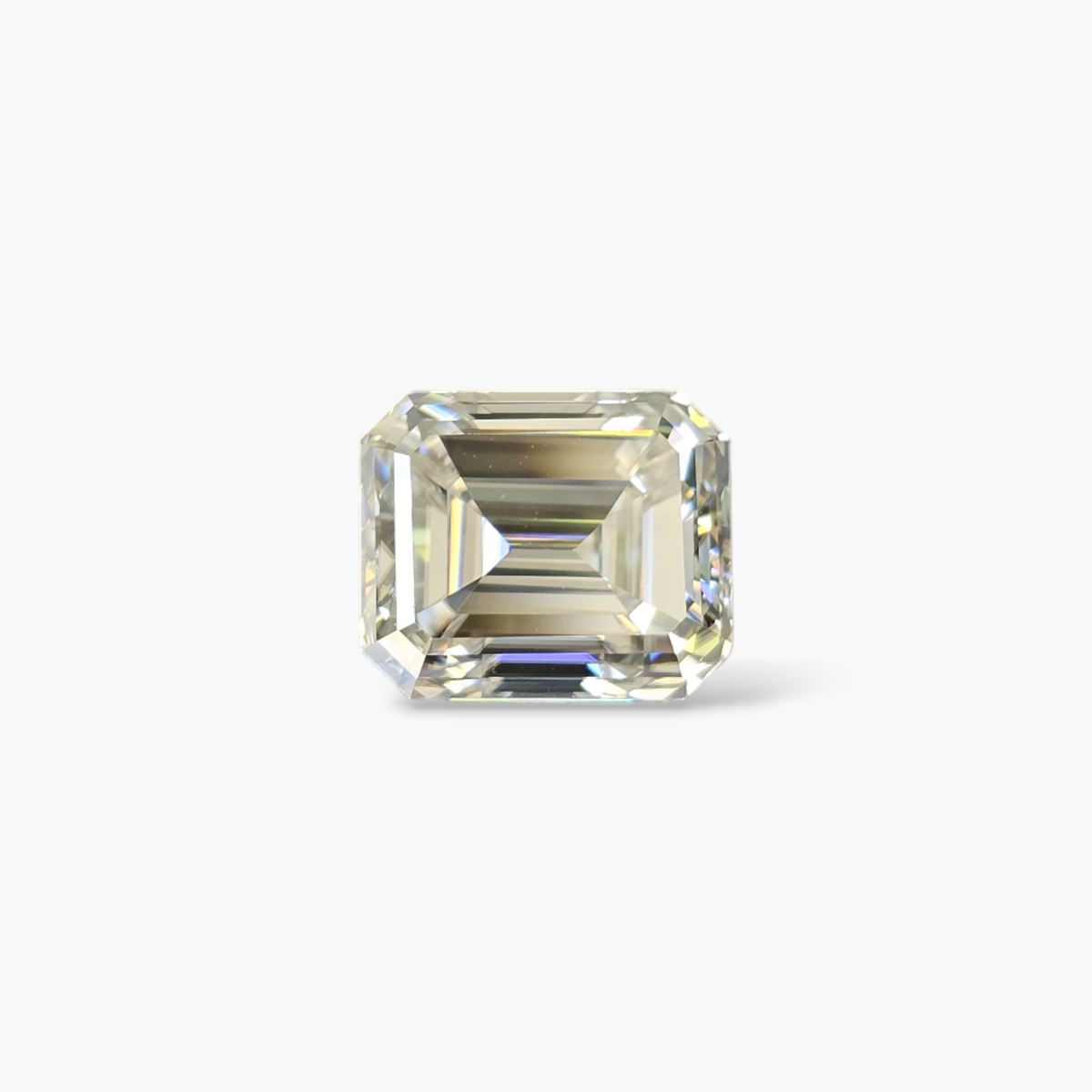 5 Carats Moissanite Diamond Emerald Cut in White 9 by 11 MM