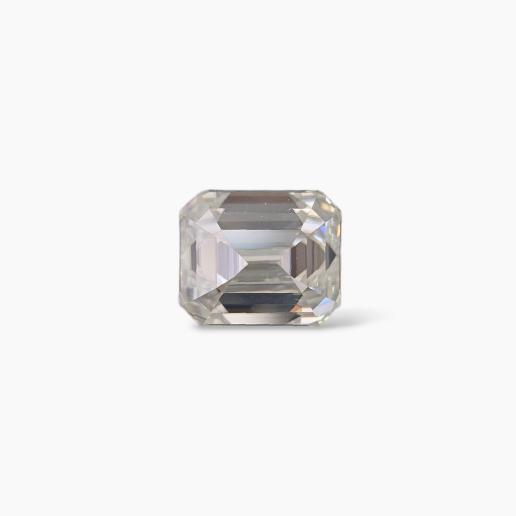 5 Carats Moissanite Diamond Emerald Cut in White 9 by 11 MM