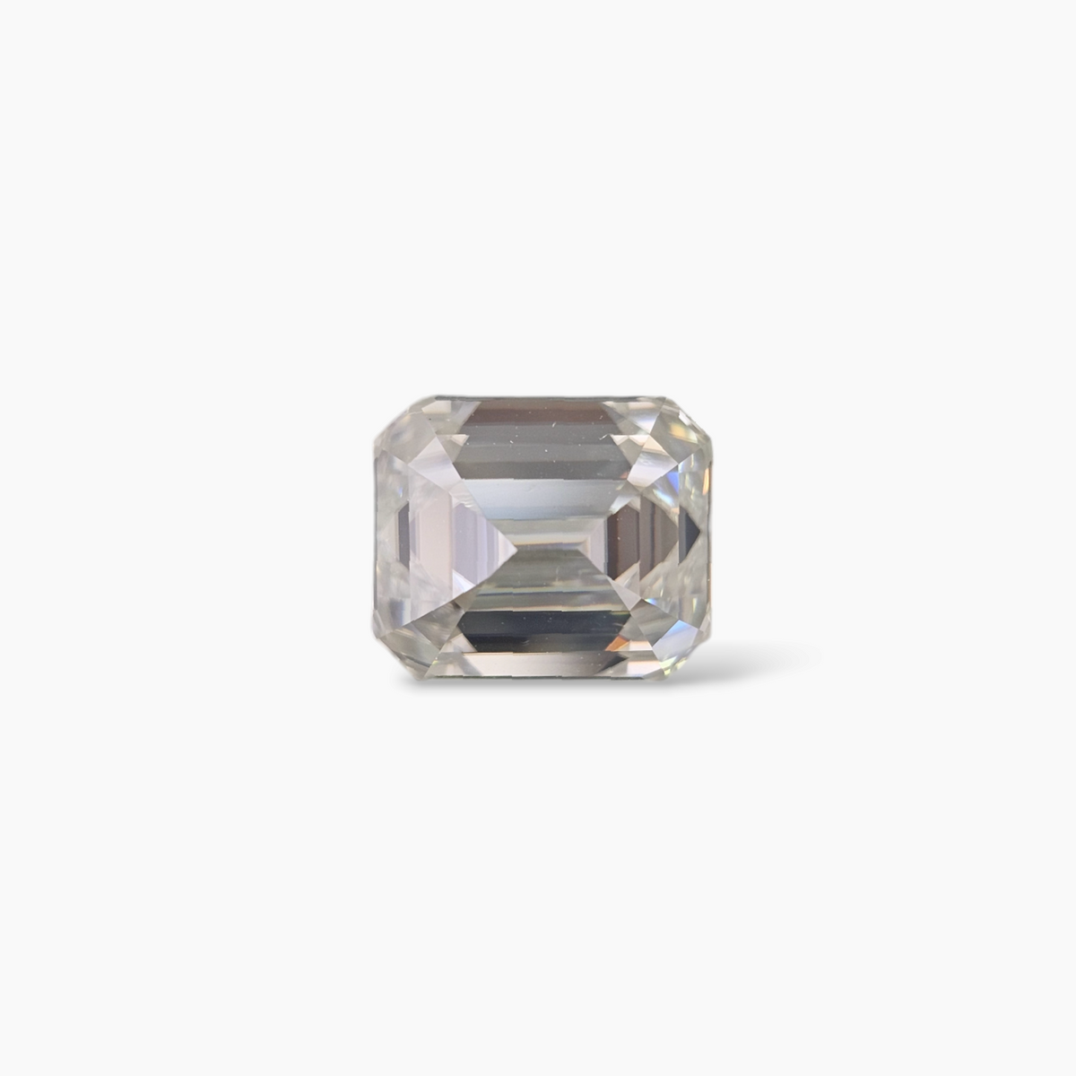 5 Carats Moissanite Diamond Emerald Cut in White 9 by 11 MM