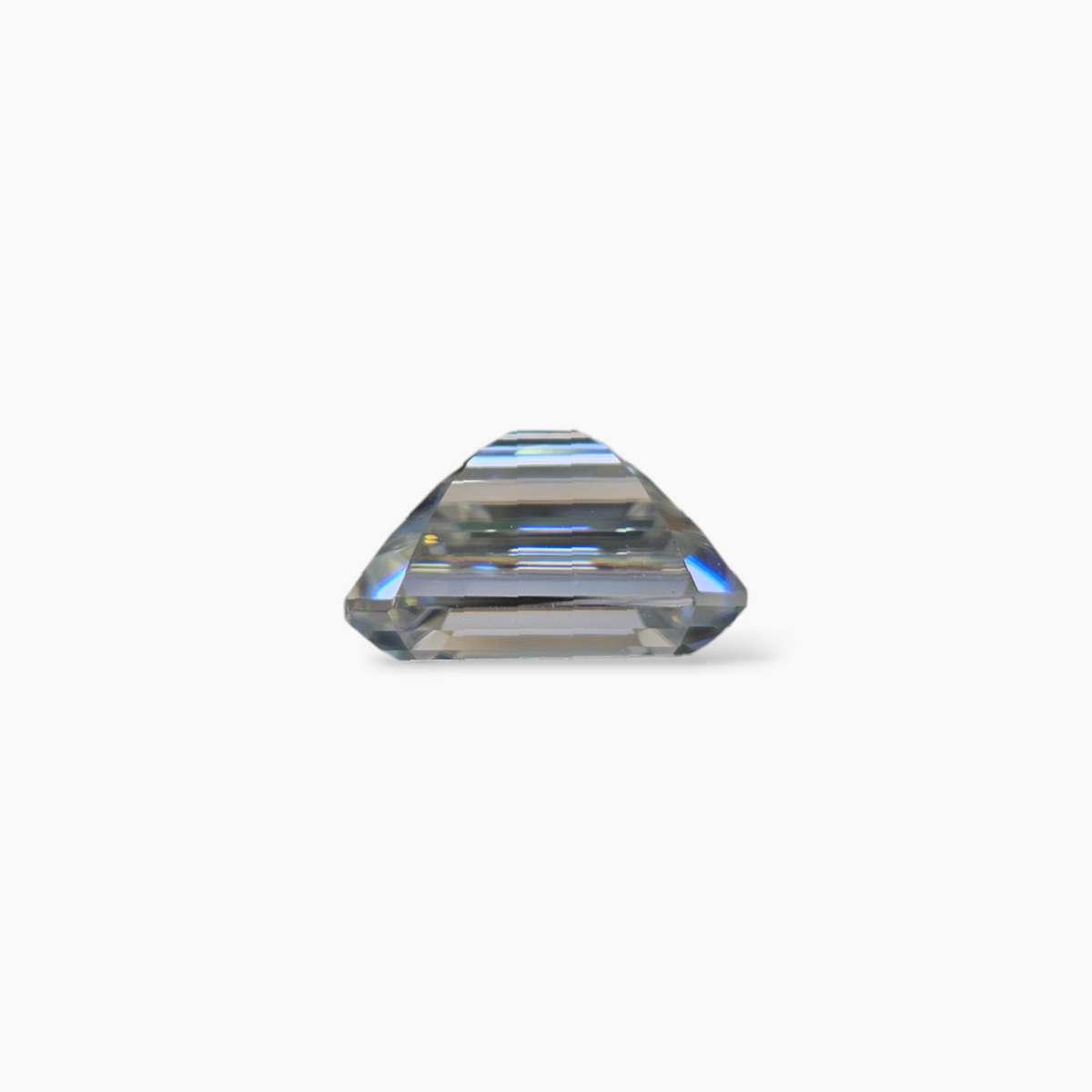 5 Carats Moissanite Diamond Emerald Cut in White 9 by 11 MM