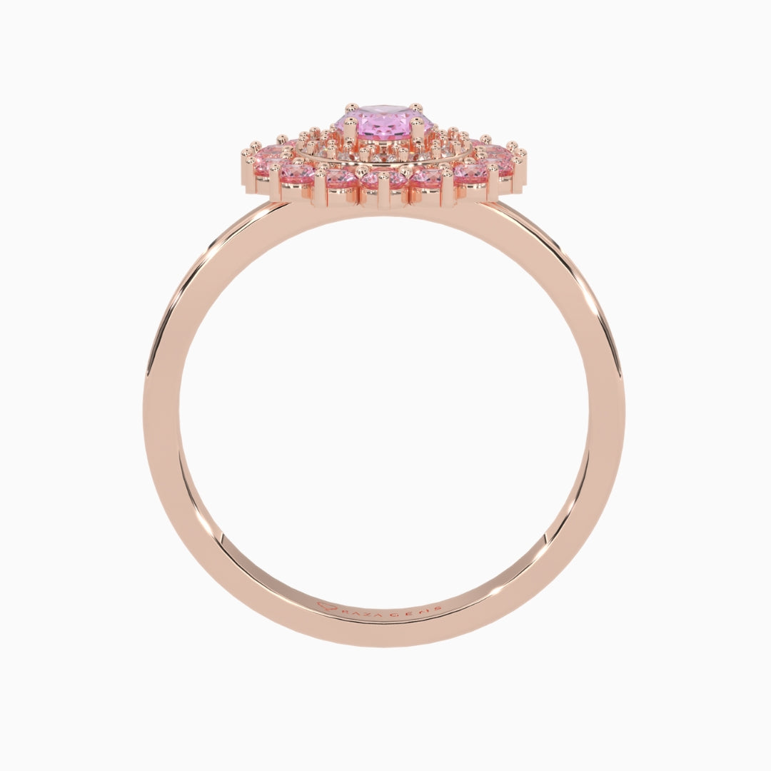 Pink Topaz Rings Zahra Rose Gold