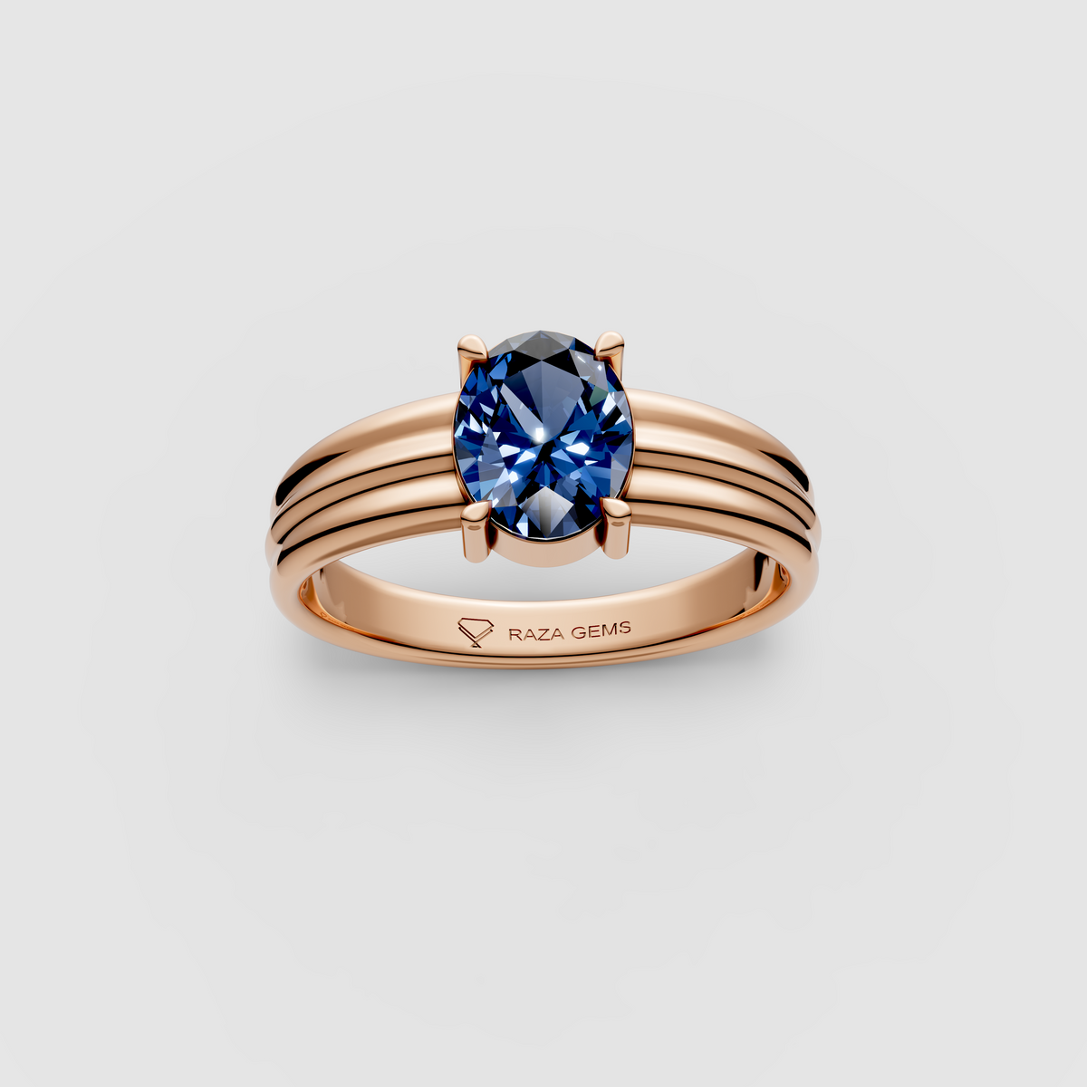 Elizabeth – 18K Gold Royal Blue Sapphire Classic Four-Prong Ring