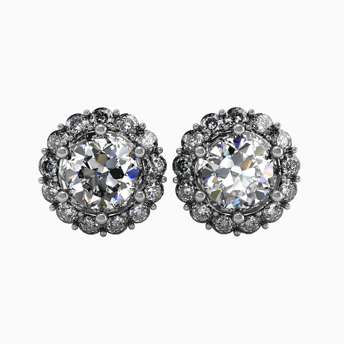 Earrings for Women Round Shape Pure Silver 925 for Girls Handcrafted (EAR0260)