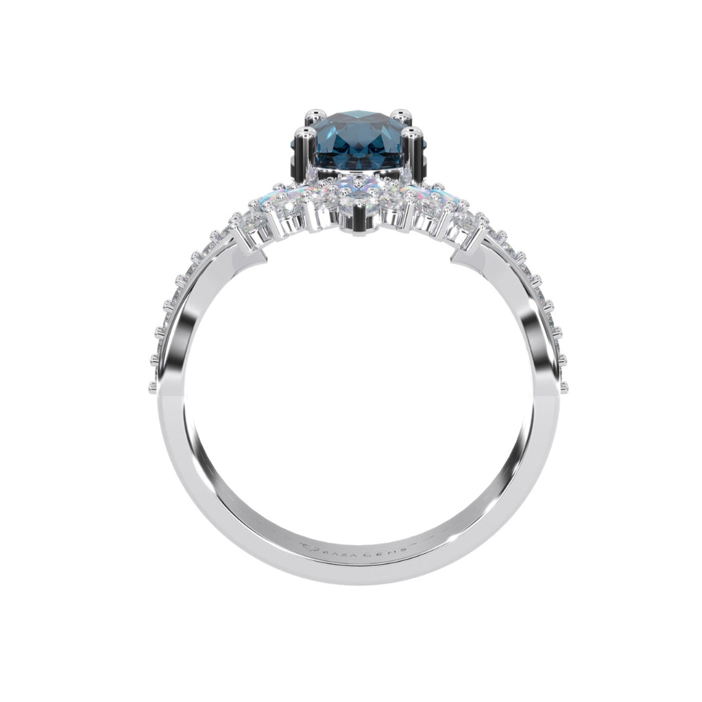 Blue Sapphire Rings Kaibah in Silver