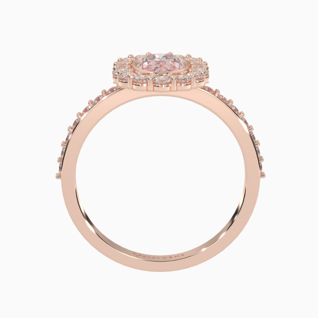 Pink Morganite Rings Azra Rose Gold