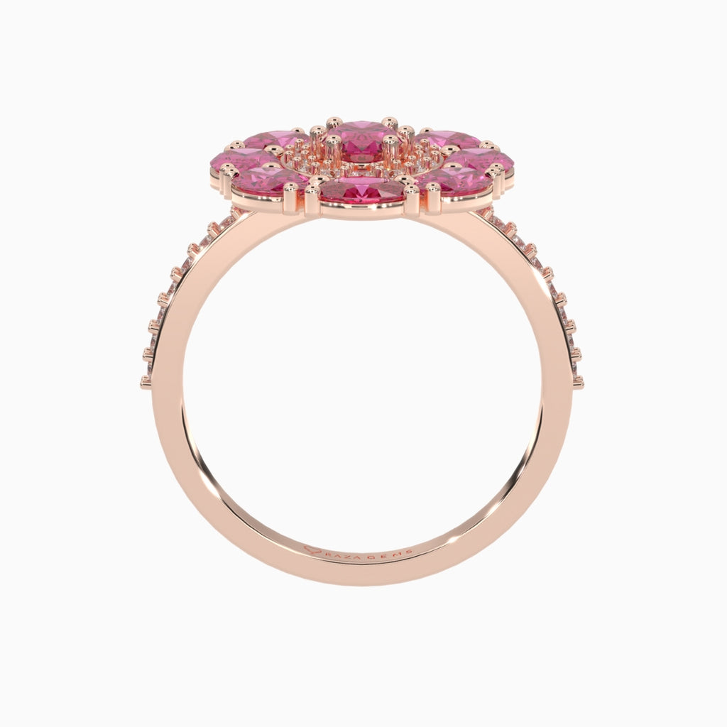 Pink Sapphire Ring Lubna Rose Gold