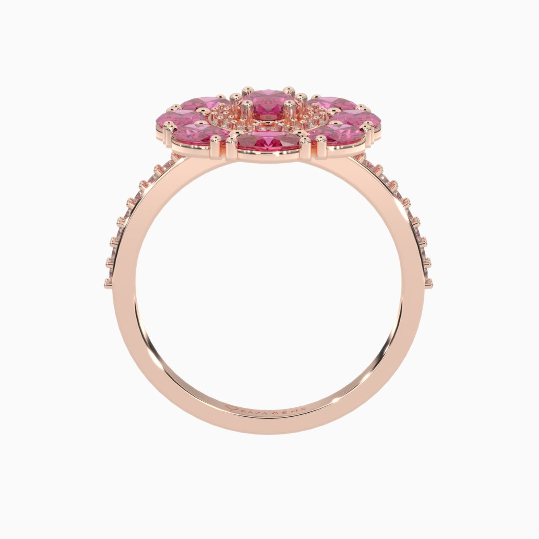 Pink Sapphire Ring Lubna Rose Gold