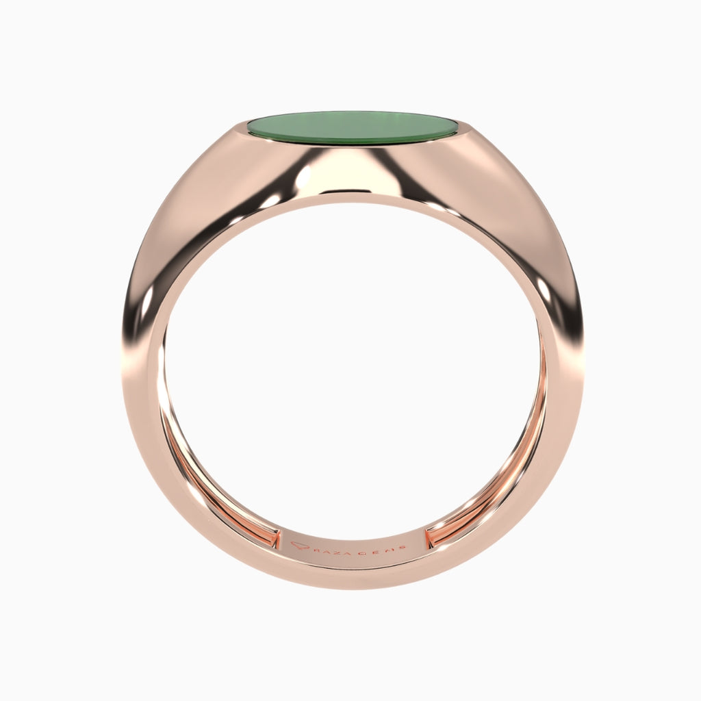 Green Jade Ring Kehkeshan 18k Rose Gold