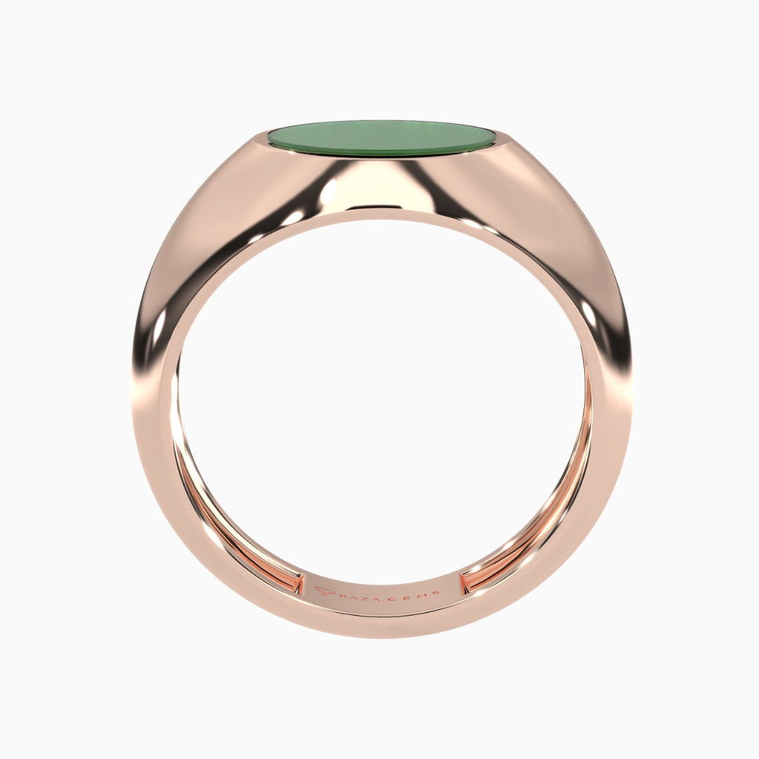 Green Jade Ring Kehkeshan 18k Rose Gold
