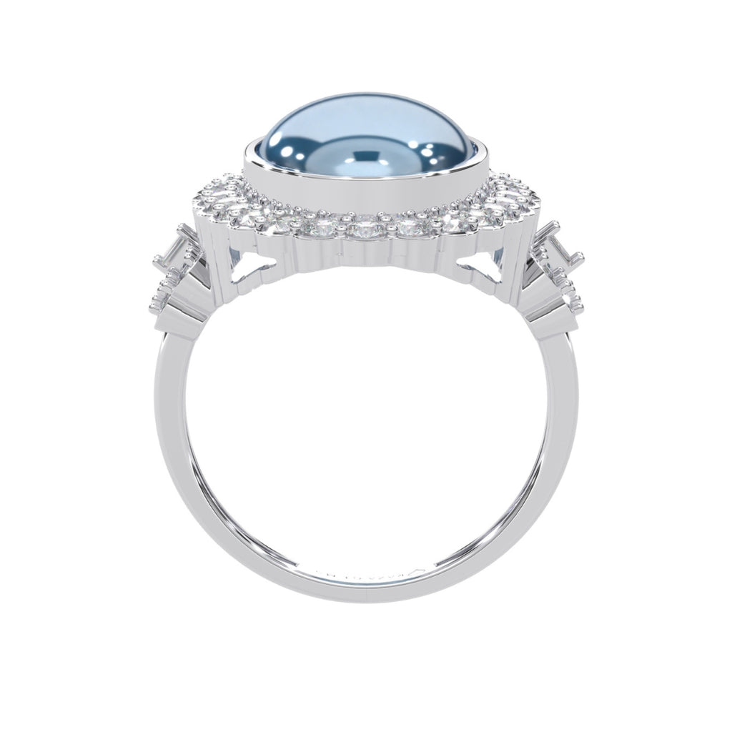 Blue Topaz Rings Galila White Gold