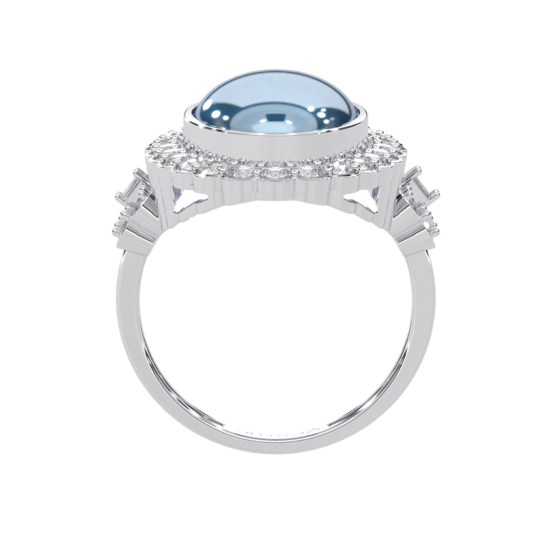 Blue Topaz Rings Galila White Gold
