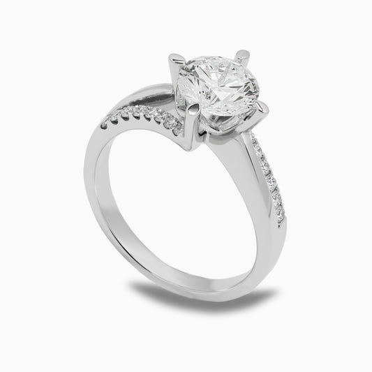 Handcrafted Moissanite Ring in Pure Silver 925