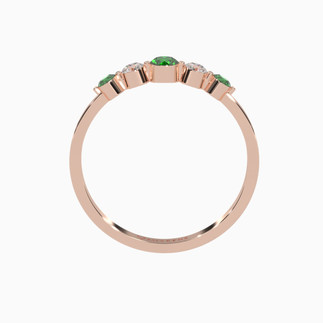 Emerald Ring Ridwana 18K Rose Gold