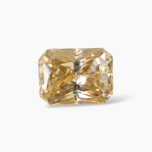 6.30 Carats Moissanite Diamond Yellow Color Emerald Shape
