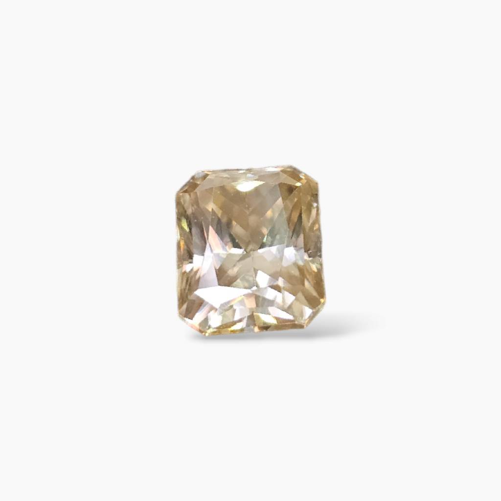 6.30 Carats Moissanite Diamond Yellow Color Emerald Shape