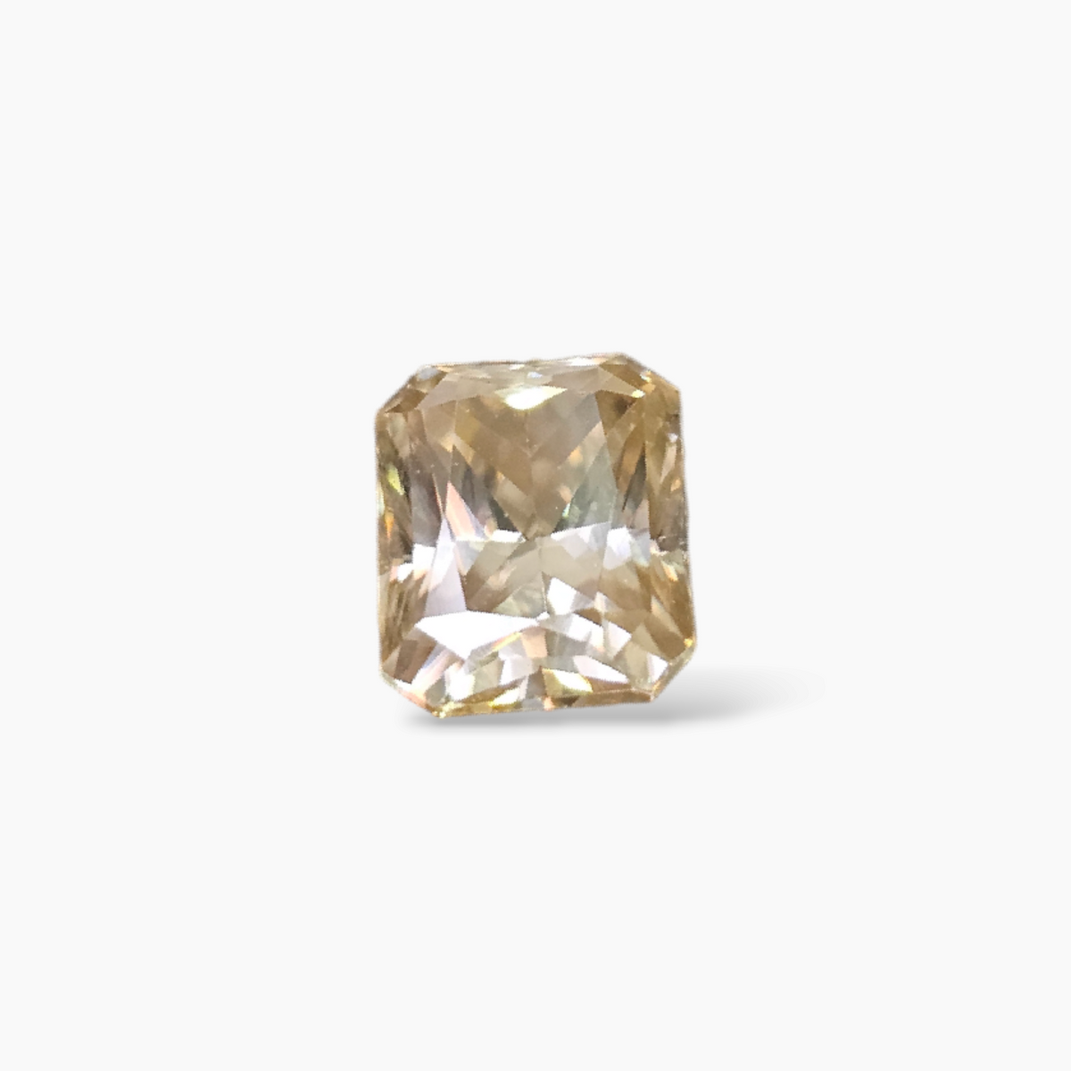 6.30 Carats Moissanite Diamond Yellow Color Emerald Shape