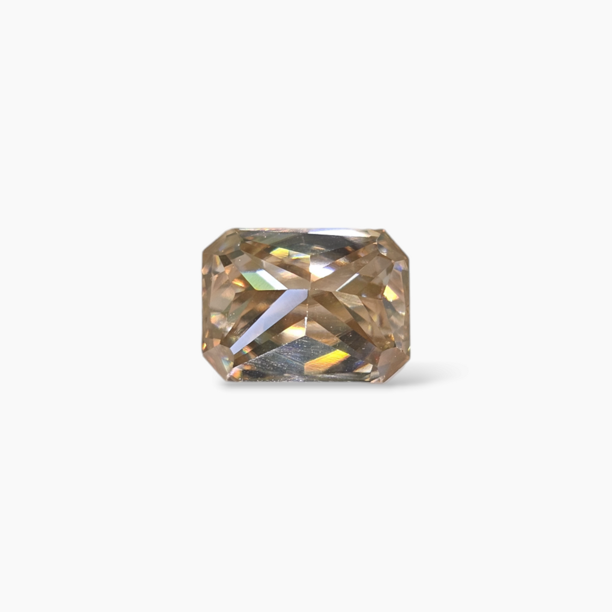 6.30 Carats Moissanite Diamond Yellow Color Emerald Shape