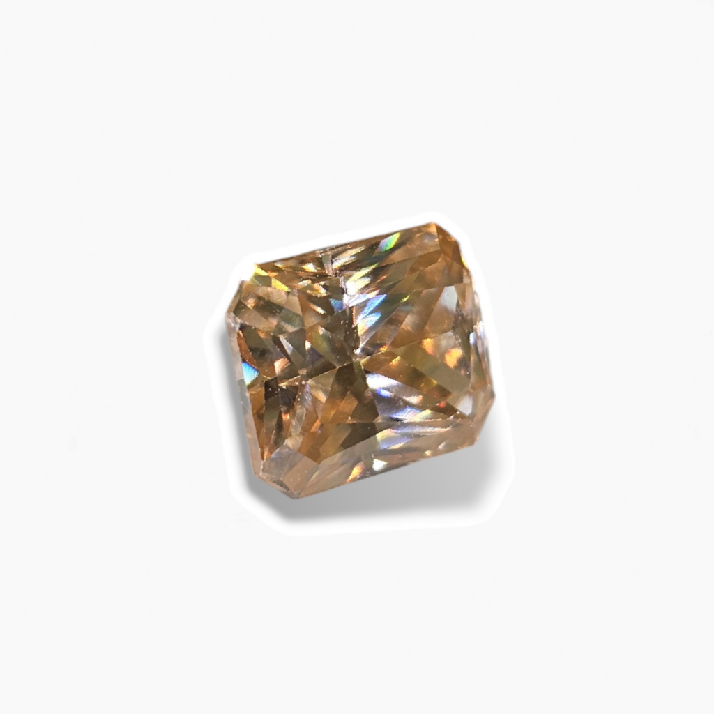 6.30 Carats Moissanite Diamond Yellow Color Emerald Shape