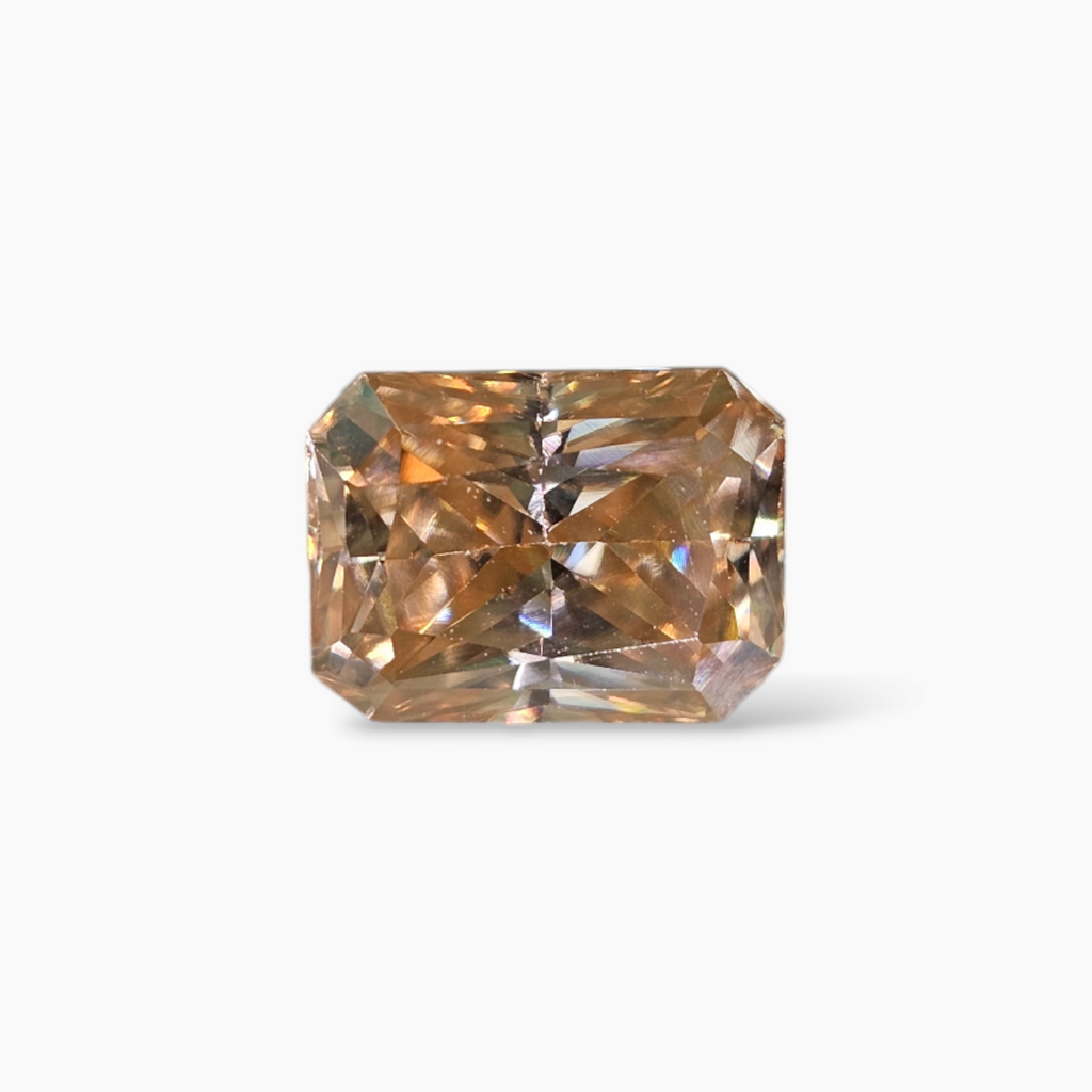 6.30 Carats Moissanite Diamond Yellow Color Emerald Shape
