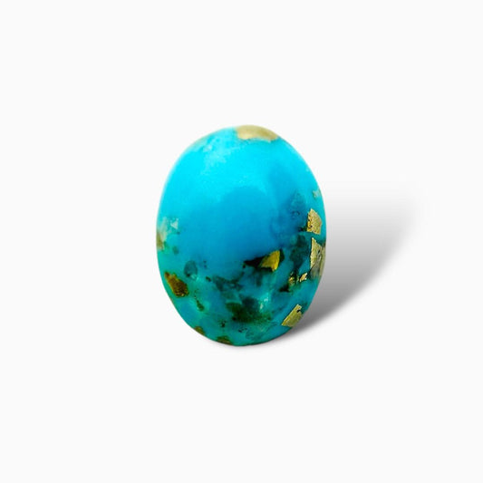 Natural Turquoise 6.44 Carats Oval Cabochon Shape (10X13 mm )