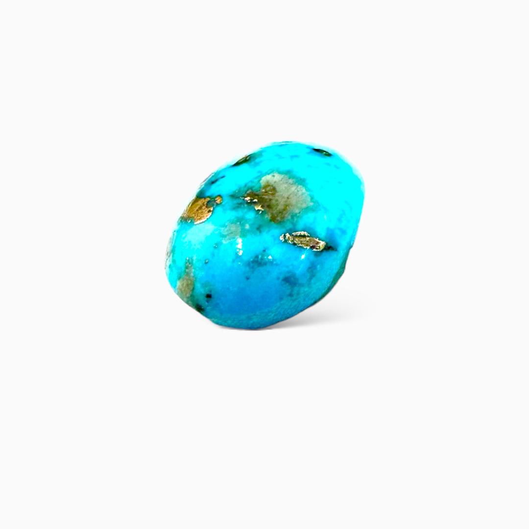 Natural Persian Turquoise 6.58 Carats Oval Cabochon Shape (14X11mm)