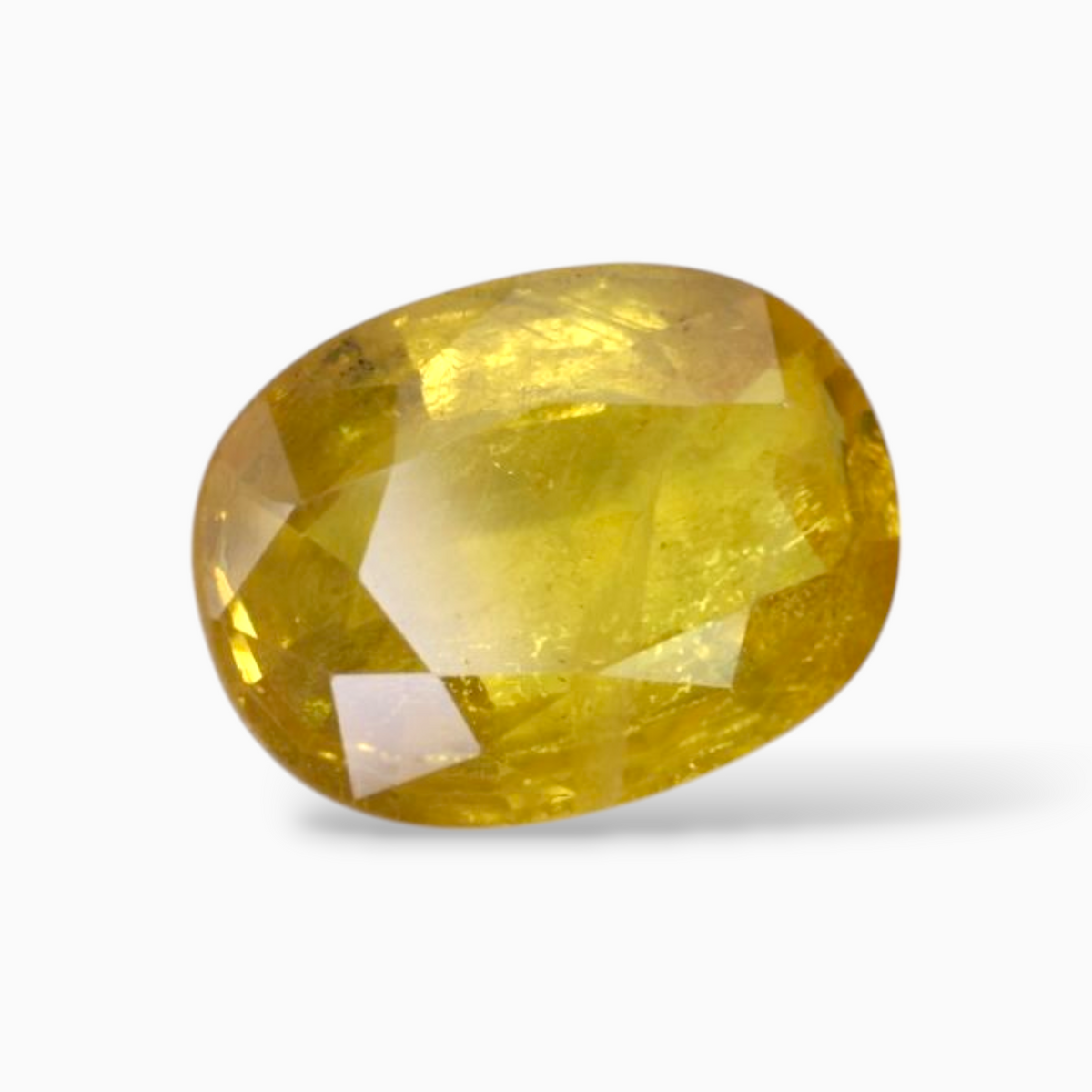 6.67 Carats Yellow Sapphire Stone Oval Shape & 13.2x9.9mm Size