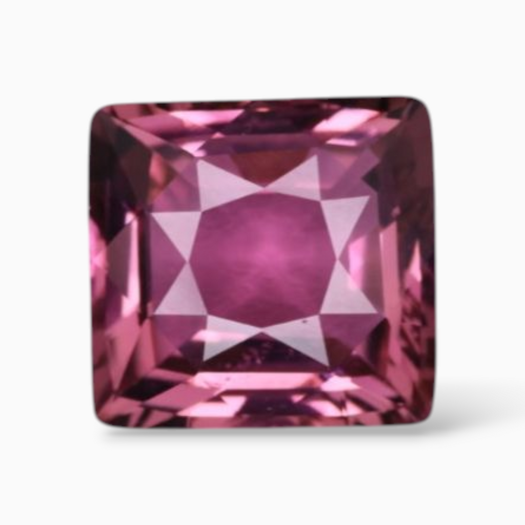 6.87 Carats Natural Tourmaline Stone in Princess Cut Shape & 11.95×11.39x6.20mm Size