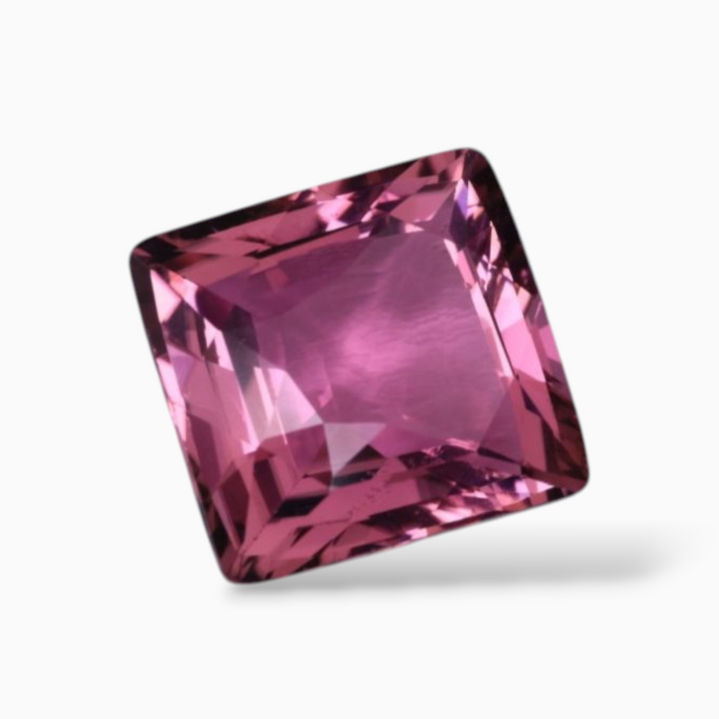 6.87 Carats Natural Tourmaline Stone in Princess Cut Shape & 11.95×11.39x6.20mm Size
