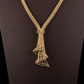 18K Yellow Gold Long Shaped Chains Pendant (PEN0123)