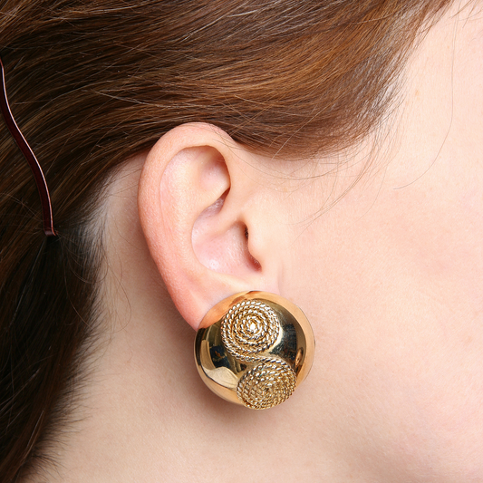 18K Yellow Gold Earrings for Girls and Women (EAR0810)