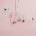 Jewellery Set of Pure Silver With Pearl / Ring, Earrings and Pendant (EAR0830)